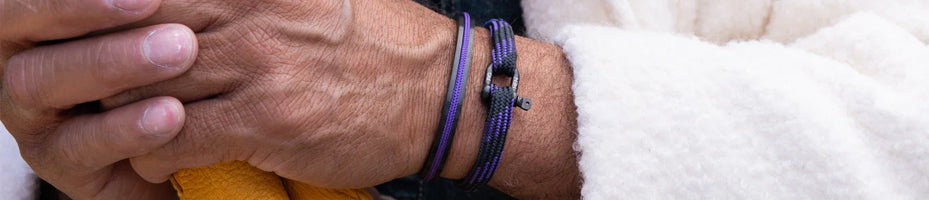 Purple bracelets