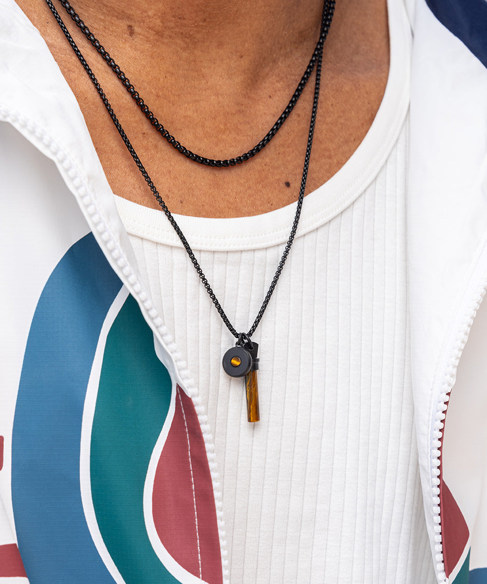 Brontide Eye Necklace Tiger Eye | Black