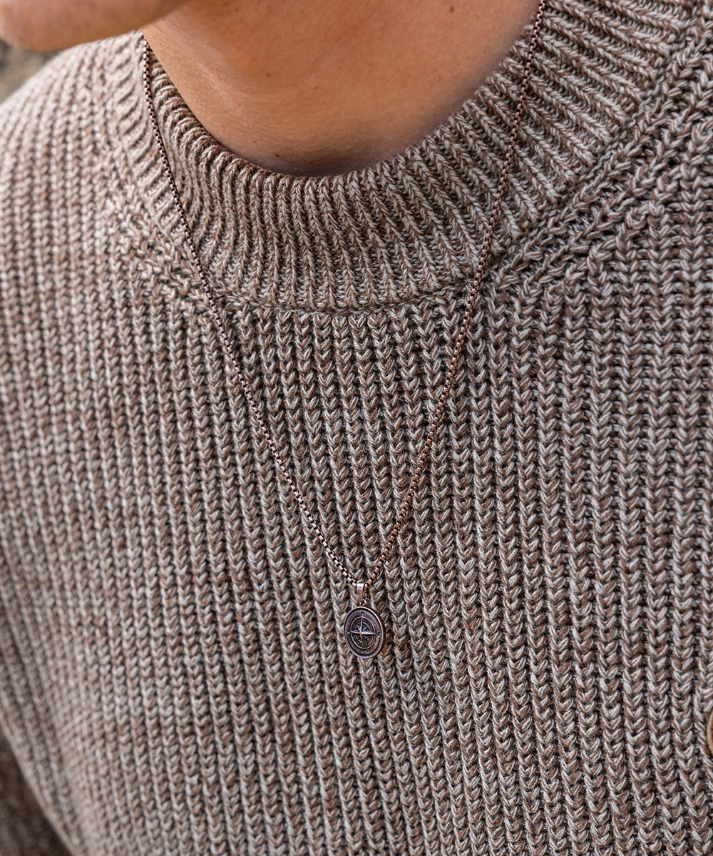 Compass Rose Necklace | Bronze