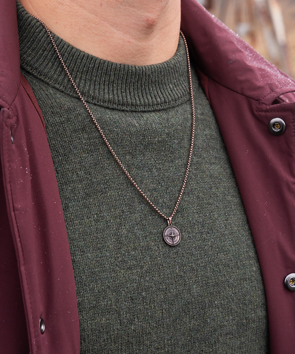 Compass Rose Necklace | Bronze