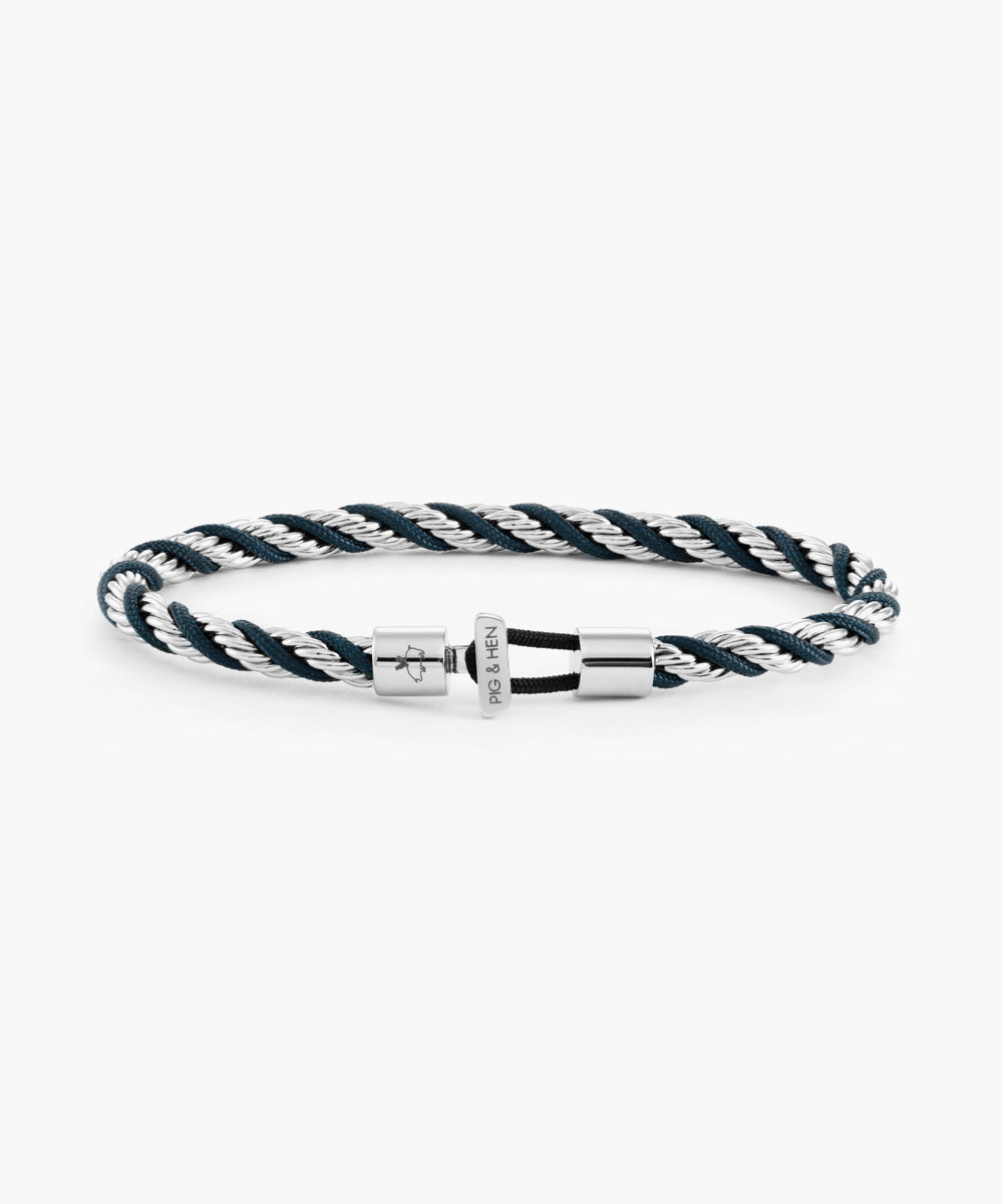 Catena Twisted Navy | Silver