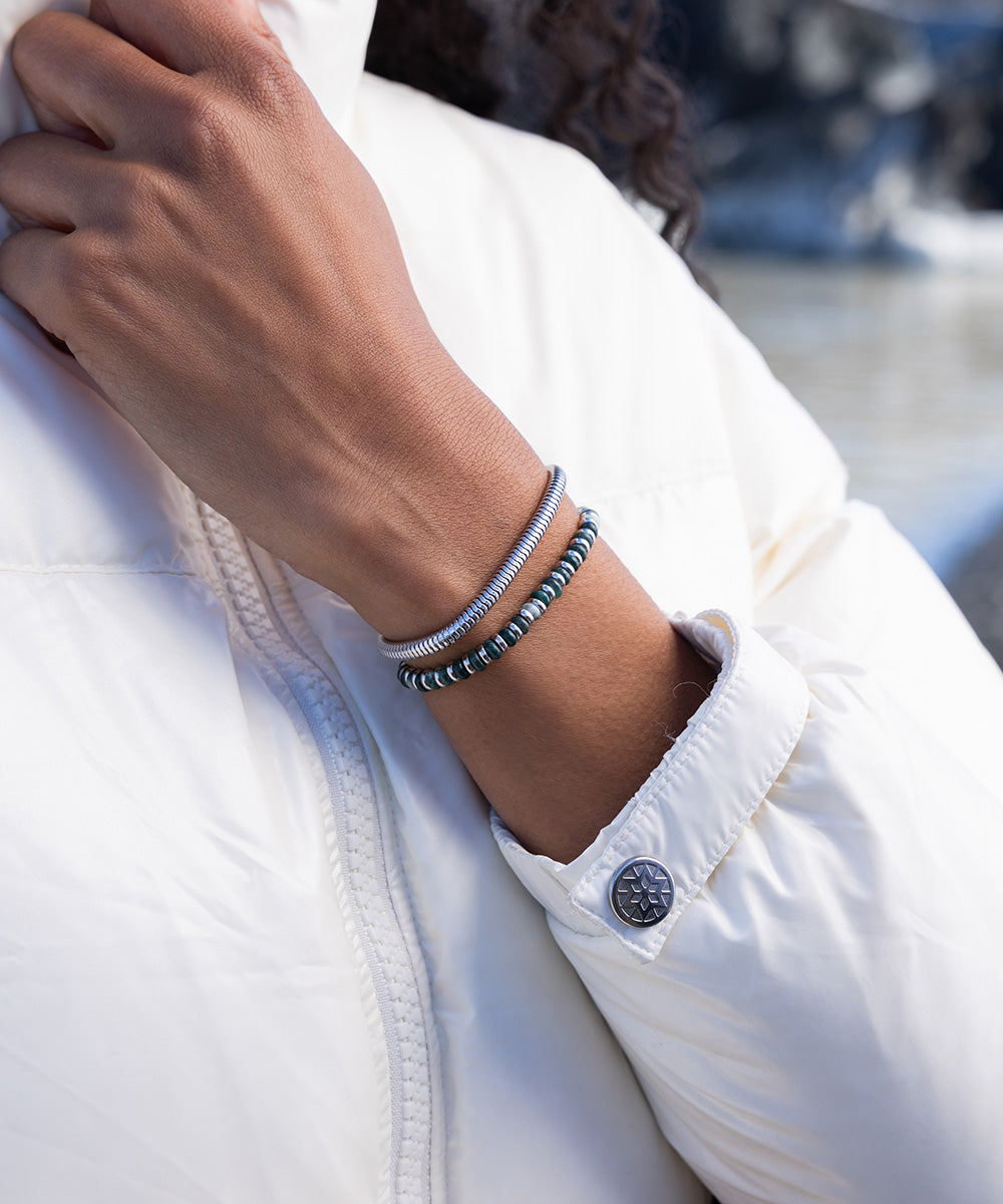 Mariner Brontide 4 mm Moss Agate | 925 Sterling Silver