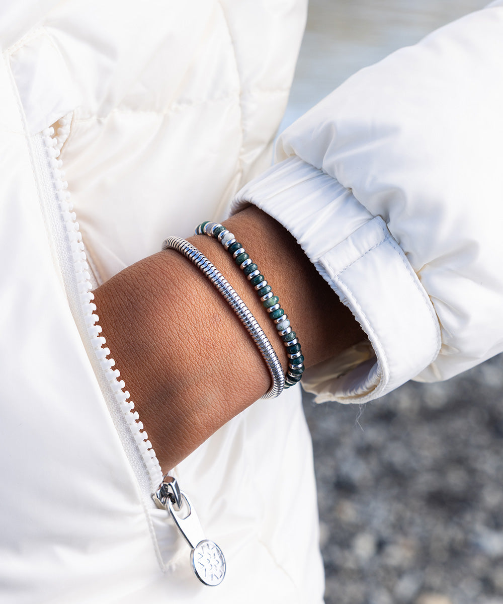 Mariner Brontide 4 mm Moss Agate | 925 Sterling Silver