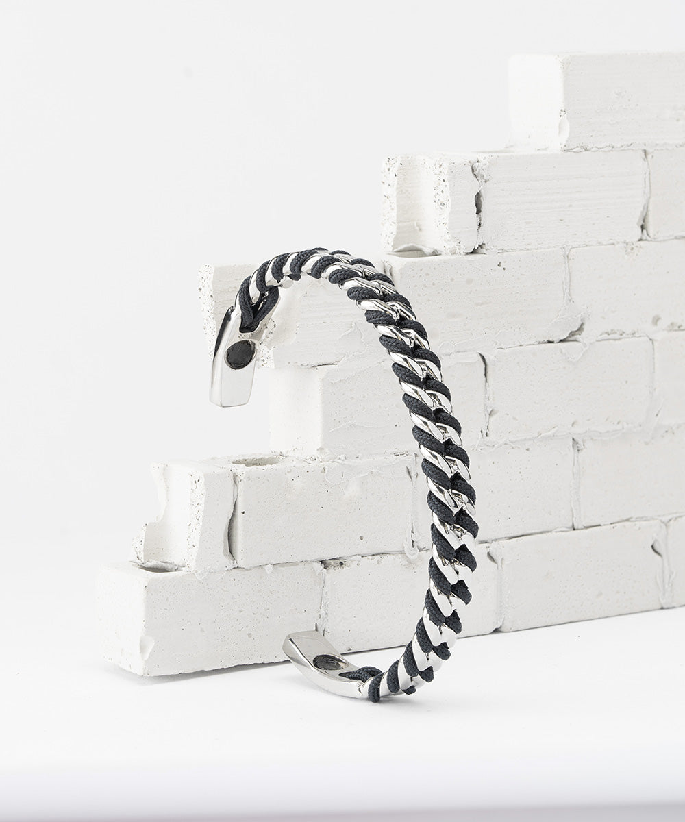 Navarch Curb 7mm Navy | Silver