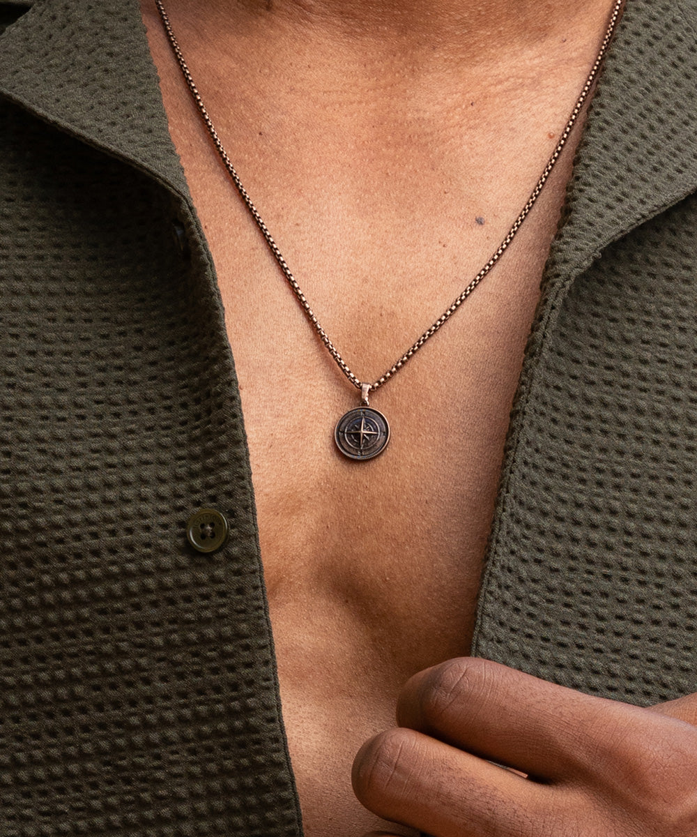 Compass Rose Necklace | Bronze – Pig & Hen
