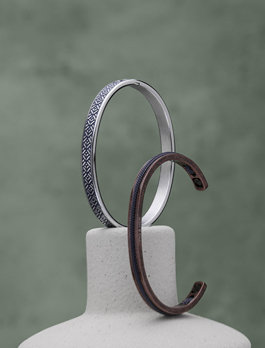 PG29 PIG&HEN ピッグアンドヘン NANARCH4 バングル 灰黒 Bracelets – Pig & Hen