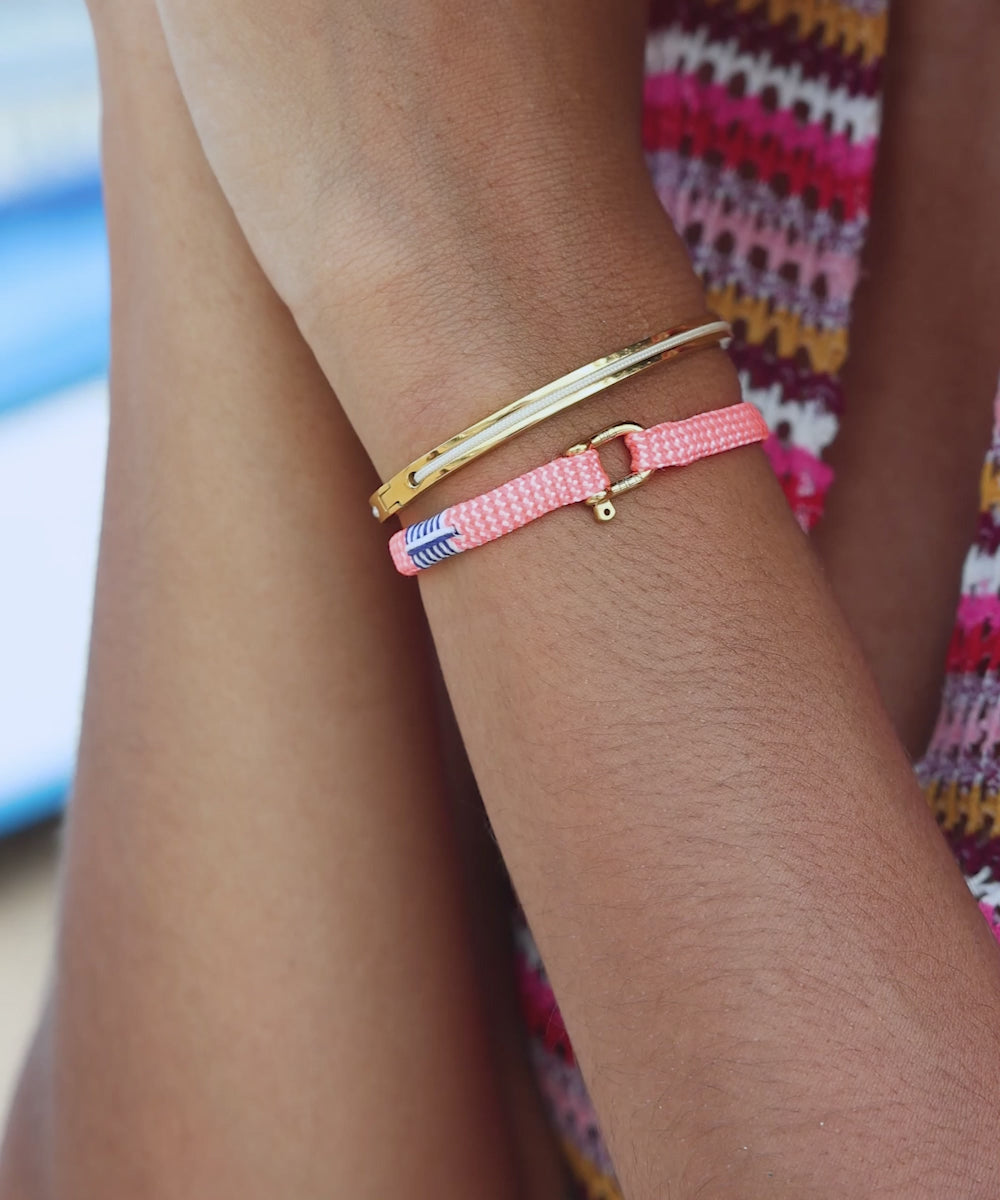 Franky Neon Pink - Cream | Gold