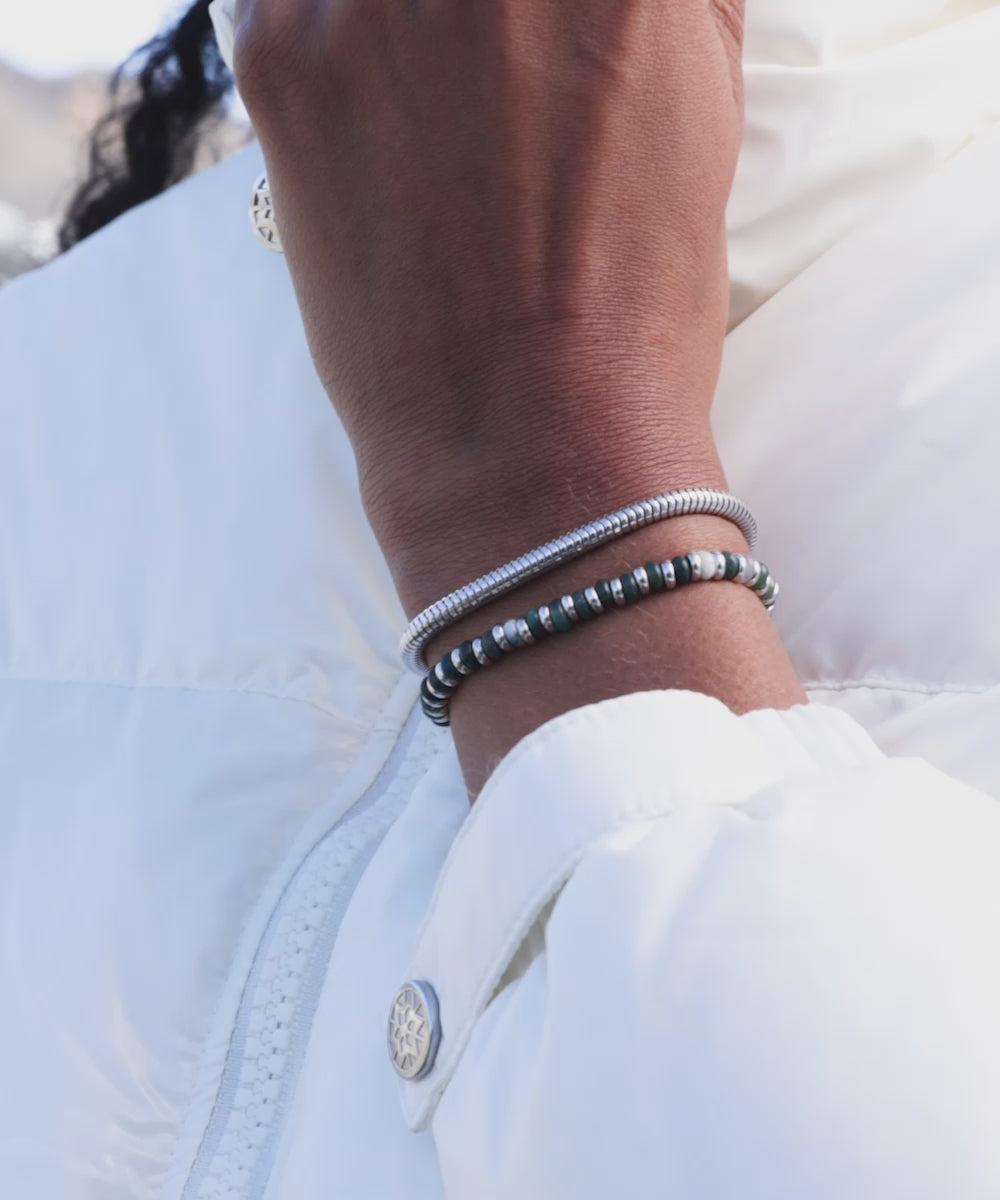 Mariner Brontide 4 mm Moss Agate | 925 Sterling Silver