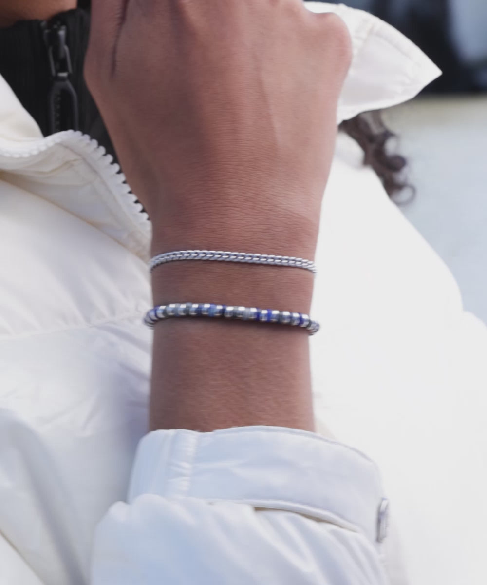 Mariner Brontide 4 mm Lapis Lazuli  | 925 Sterling Silver